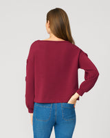 Bow Sleeve Detail Scuba Sweatshirt