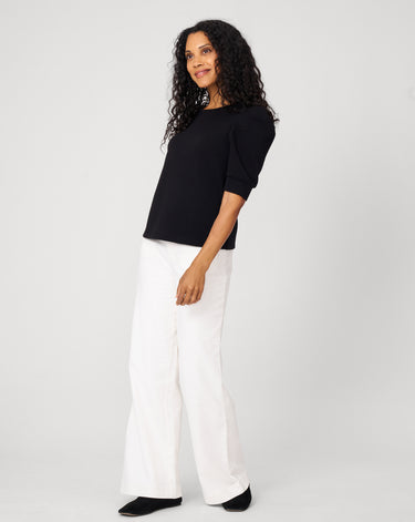 Puff Sleeve Crewneck Top