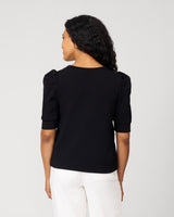 Puff Sleeve Crewneck Top