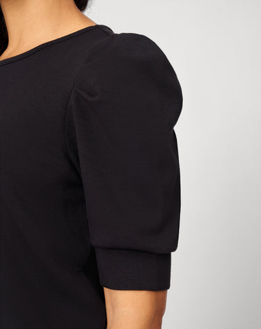 Puff Sleeve Crewneck Top