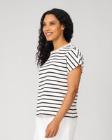 Striped Crewneck Relaxed Tee