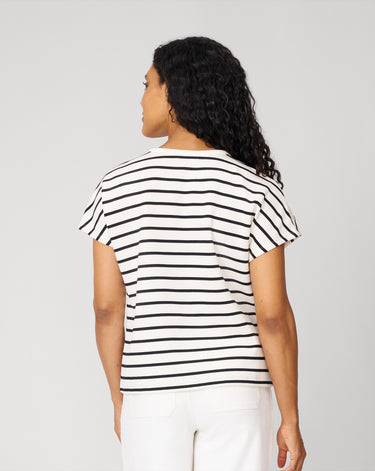 Striped Crewneck Relaxed Tee