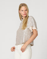 Sequin Flutter Sleeve Top