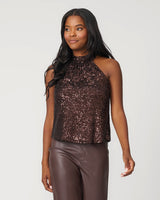 Sequin Halter Neck Top