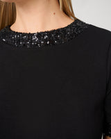 Sequin Front Scuba Back Tee