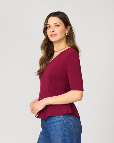 Minimalist Scuba Peplum Top