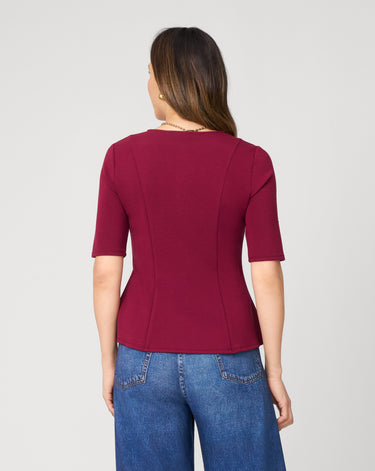 Minimalist Scuba Peplum Top