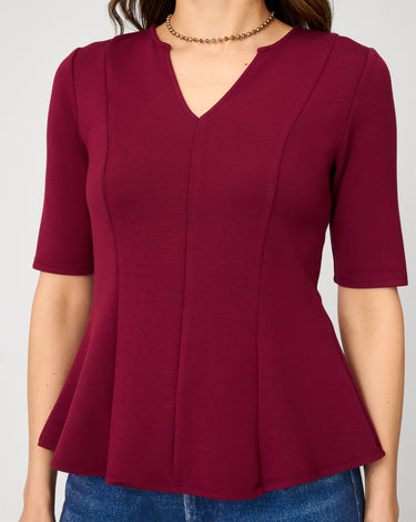 Minimalist Scuba Peplum Top