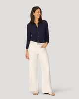 Button Front Textured Top