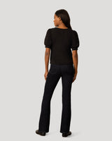 Embroidered Cutout Puff Sleeve Top