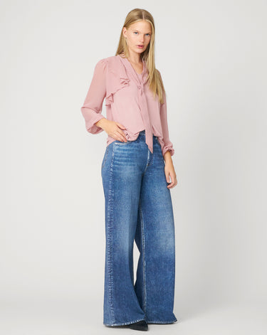 Romantic Bow Tie Neck Top