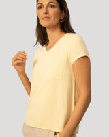 V neck Patch Pocket Tee