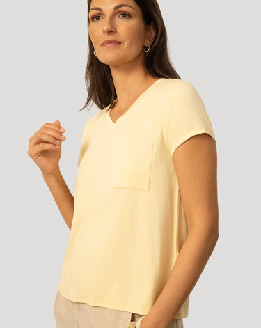 V neck Patch Pocket Tee