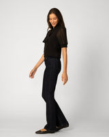 Tie Neck Top with Puff Sleeves