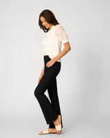 Tie Neck Top with Puff Sleeves