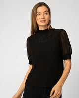 Smocked Lace Yoke Top