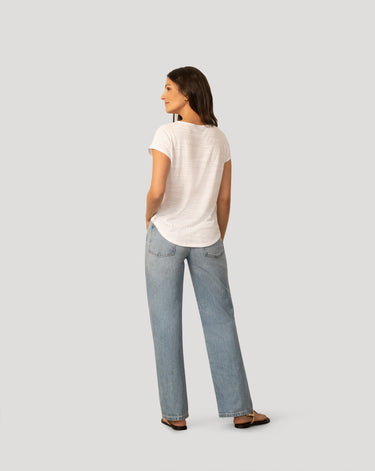 Braided Trim Crinkle Tee