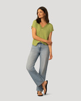 Braided Trim Crinkle Tee