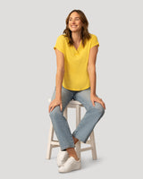 Braided Trim Crinkle Tee