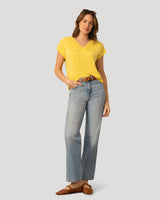 Braided Trim Crinkle Tee