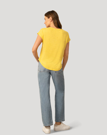 Braided Trim Crinkle Tee