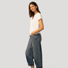 Smocked Shoulder Slub Tee
