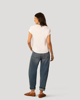 Smocked Shoulder Slub Tee