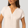 Smocked Shoulder Slub Tee