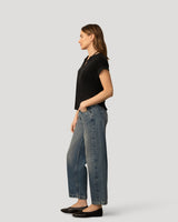 Smocked Shoulder Slub Tee