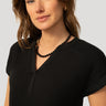 Smocked Shoulder Slub Tee