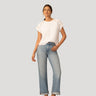 Scuba Cutout Drop Shoulder Top
