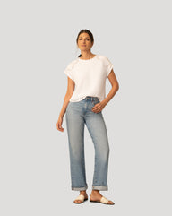 Scuba Cutout Drop Shoulder Top