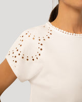 Scuba Cutout Drop Shoulder Top
