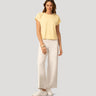 Scuba Cutout Drop Shoulder Top