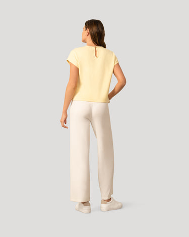 Scuba Cutout Drop Shoulder Top