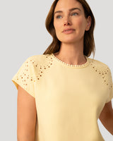 Scuba Cutout Drop Shoulder Top