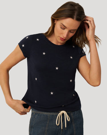Printed Star Slub Tee