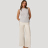 Embroidered Yoke Ruched Top