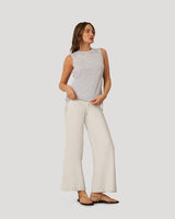 Embroidered Yoke Ruched Top