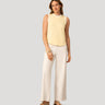 Embroidered Trim Scuba Tank Top