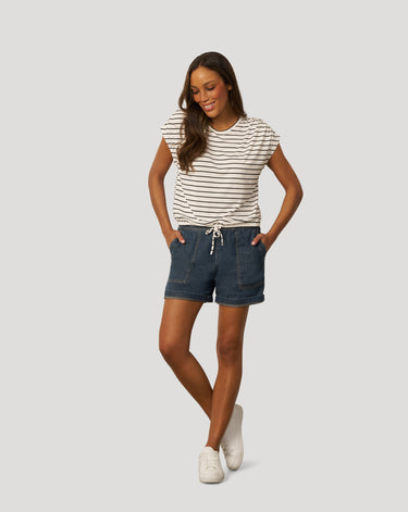 Fine Stripe Tie Bottom Top