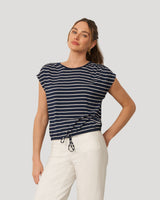 Fine Stripe Tie Bottom Top