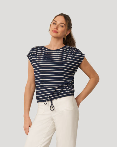 Fine Stripe Tie Bottom Top