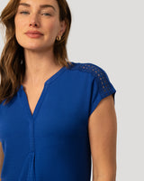 Split Neck Slub Terry Tee