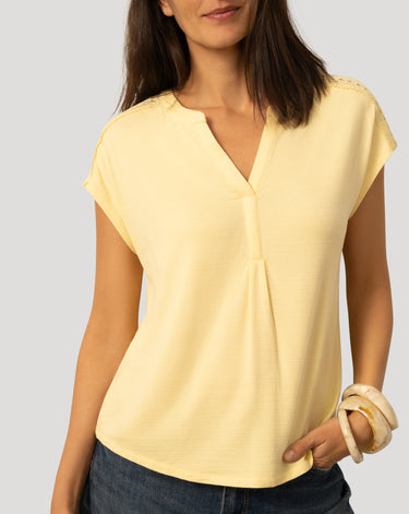 Split Neck Slub Terry Tee