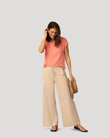 Split Neck Slub Terry Tee