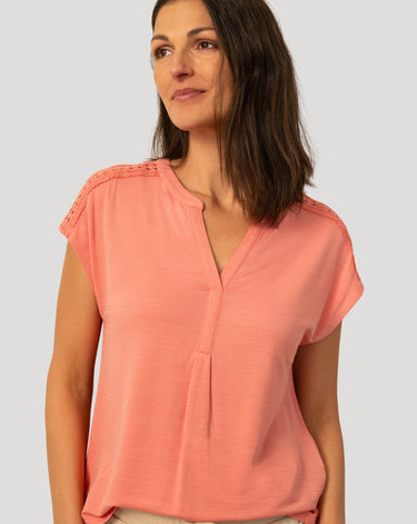 Split Neck Slub Terry Tee