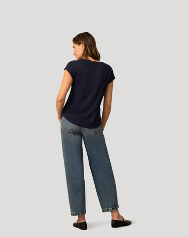 Split Neck Slub Terry Tee