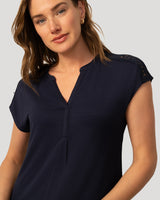 Split Neck Slub Terry Tee