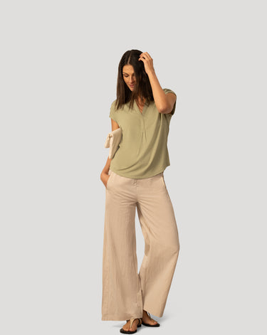 Split Neck Slub Terry Tee